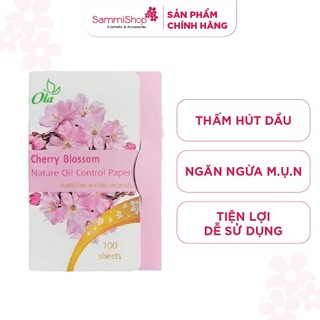 GIẤY THẤM DẦU HOA ANH ĐÀO OLA 100 TỜ