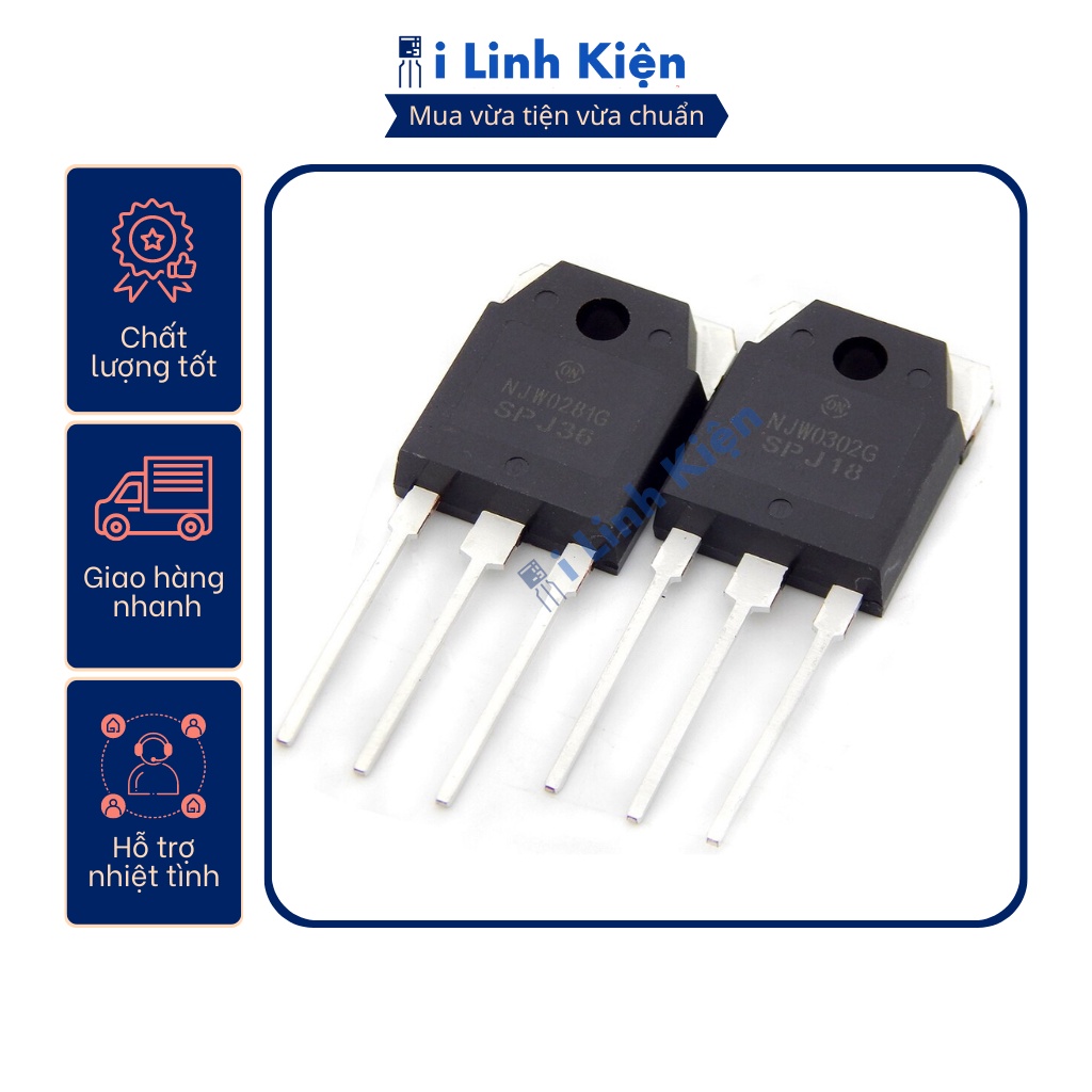 NJW0302 NJW0281 Cặp sò âm thanh 15A 250V tháo máy nguyên bản chất lượng tốt.