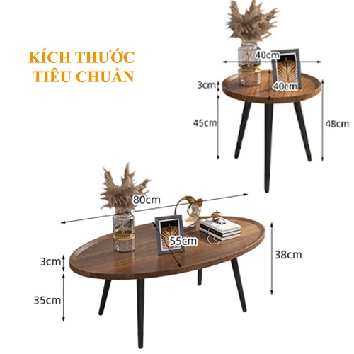 (FREESHIP) Bàn Trà Sofa, Bàn Trà Đôi Thông Minh, Bàn Trà Kép Sang Trọng- Decor Không Gian Phòng Khách | BigBuy360 - bigbuy360.vn