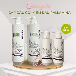 Dầu gội xả Keratin Pallamina kiềm dầu phục hồi tóc hư tổn hương nước hoa 1000ml * 2 chính hãng