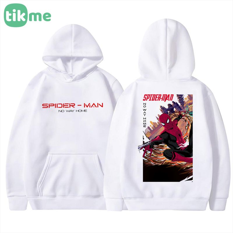 Áo Hoodie Nam Nữ TIKME Chất Cotton Và Polyester Lót Lông In Hình Spider Man no way home marvel size S-2XL CN13