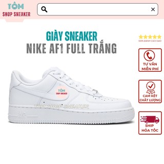 Giày thể thao AF1 full trắng, giày sneaker full trắng bản trung hàng 11 cao cấp full size full Bill Box phụ kiện nam nữ