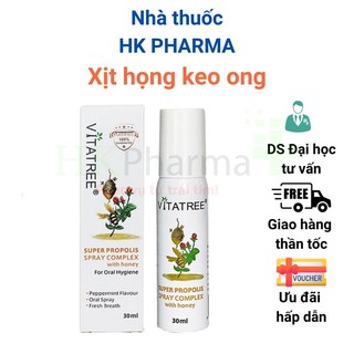 Xịt Họng Keo Ong Vitatree - Giảm Viêm Họng Lọ 30ml