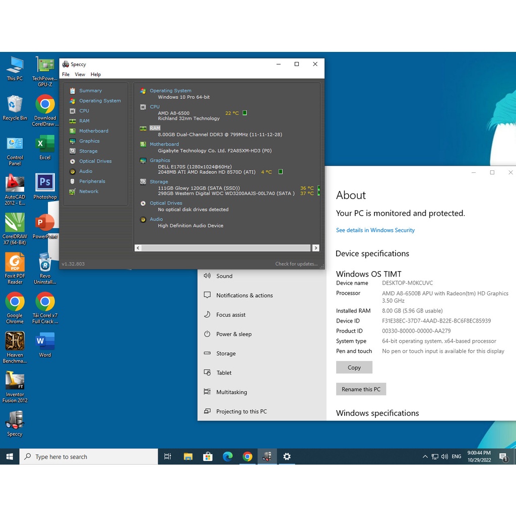 Chip máy tính AMD A8 6500 .