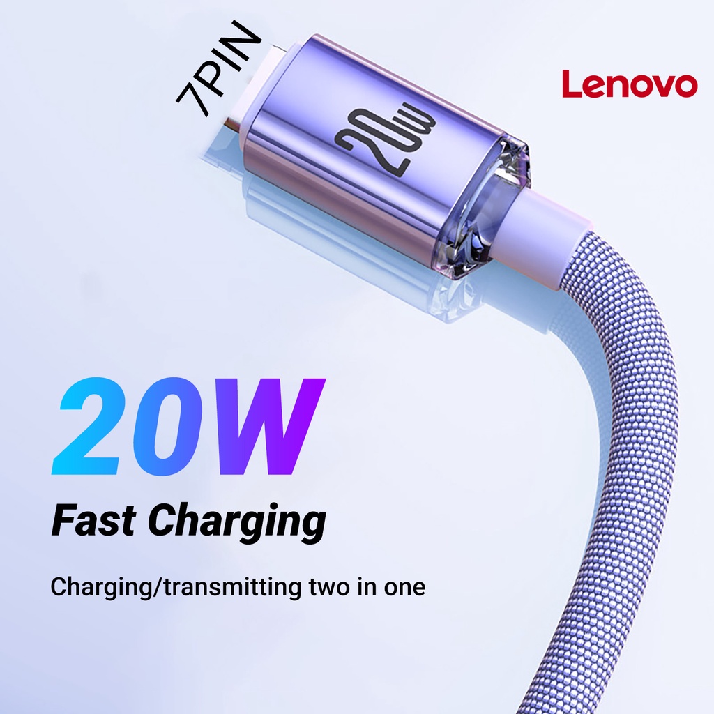 Dây cáp LENOVO truyền dữ liệu tích hợp sạc nhanh KC-1.2m/2m PD 20W thích hợp cho iOS