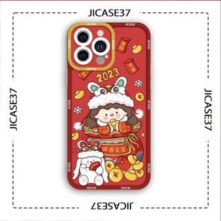 Ốp lưng iphone và samsung xiaomi oppo cạnh vuông Jicase lì xì tết 2023 