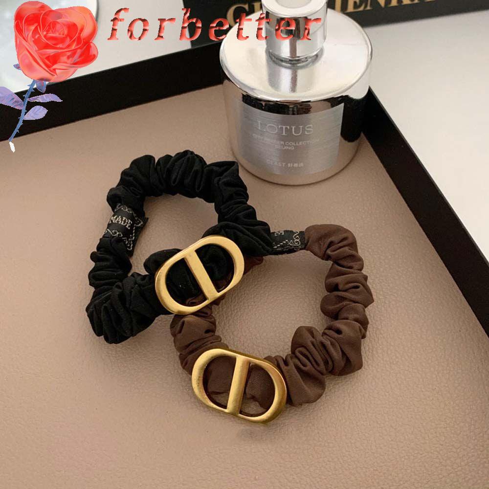 Dây buộc tóc cao su co giãn họa tiết hình học phong cách Hàn Quốc cho nữ