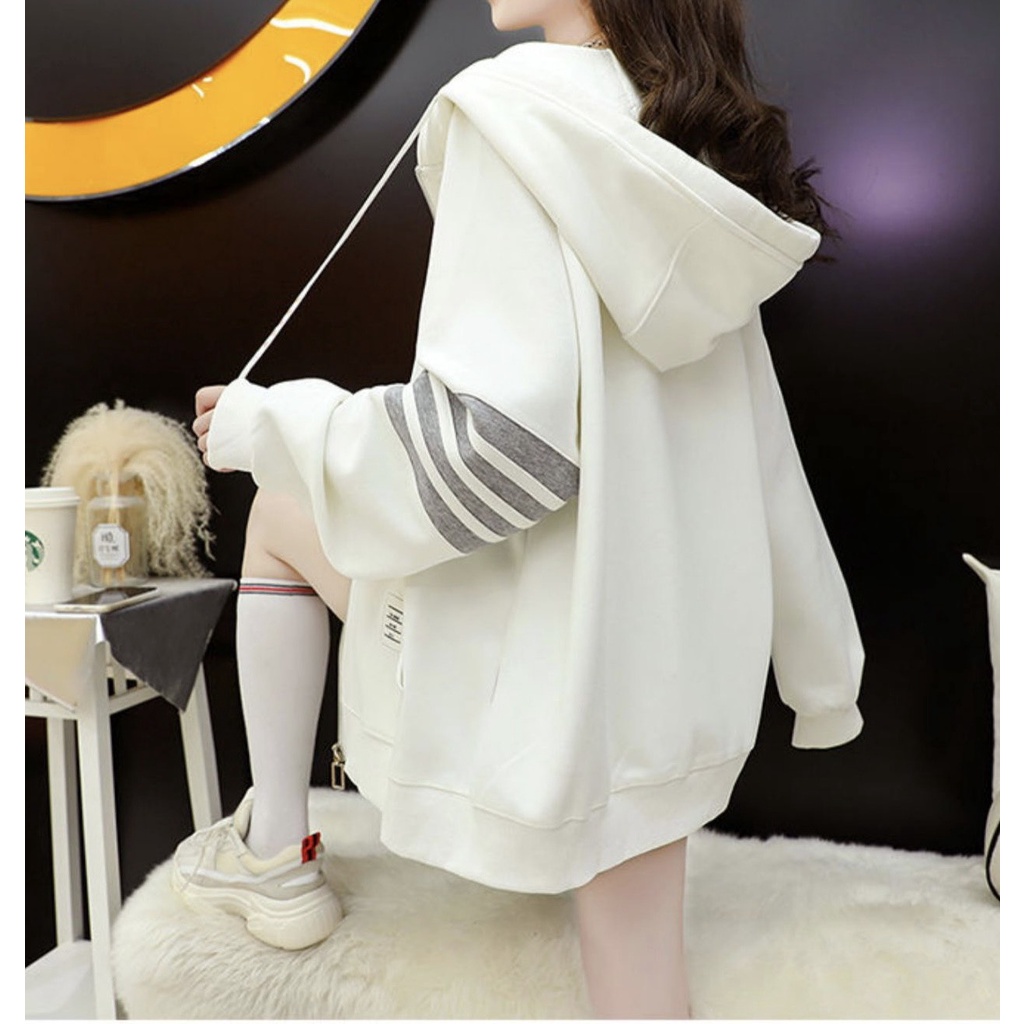 (Thanh Lý Hàng Đông) Áo khoác hoodie cardigan có khóa K88 phối viền tay 3 màu, Áo nỉ Thu Đông Form rộng mới nhất 2022 | BigBuy360 - bigbuy360.vn