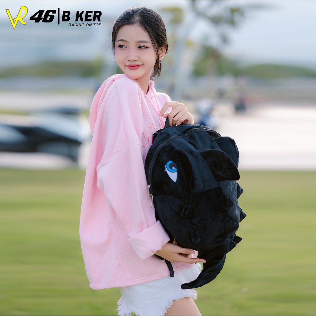 BALO KHỦNG LONG VẢI NHUNG siêu đẹp đa dạng MÀU: ĐEN, XÁM đựng vừa laptop,sách vở, đồ dùng cần thiết
