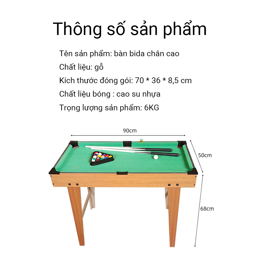 OneTwoFit Bàn bida mini cho trẻ em và người lớn bằng gỗ đa chức năng，bida mini phăng 69*36.5*58.5cm ET011101