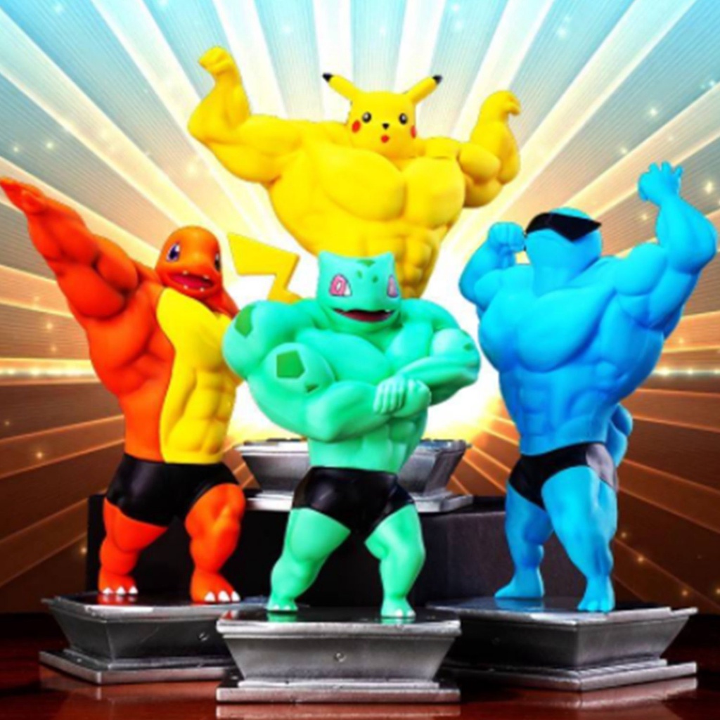 Mô hình nhân vật hoạt hình Pokemon cơ bắp độc đáo thời trang sáng tạo