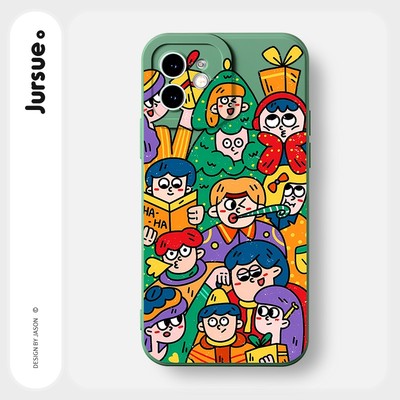 Ốp lưng JURSUE dẻo hoạt hình dễ thương đẹp độc lạ Cho iPhone 17 16 15 14 13 12 11 Pro Max SE 2020 X XR XS ip 8 7 Plus Y2519