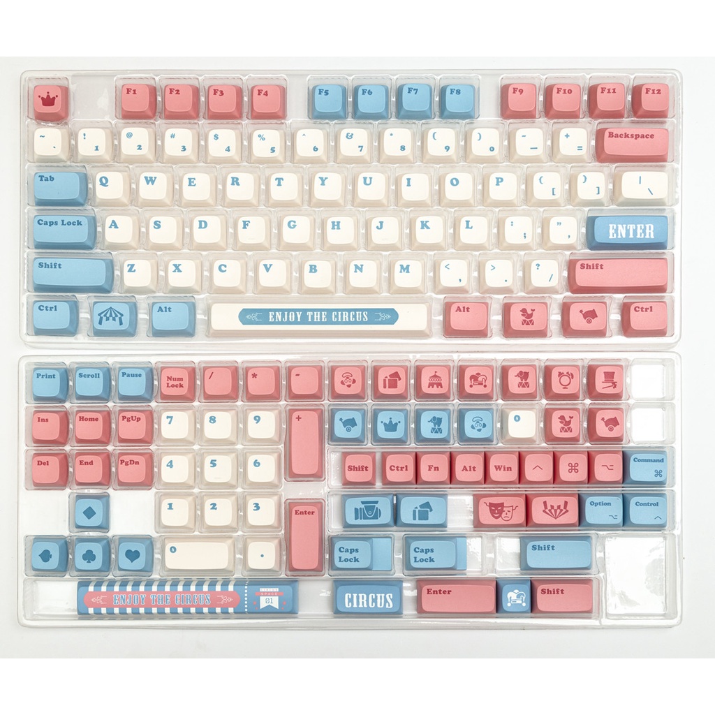 140 Phím Circus Keycaps XDA Profile Anime dễ thương PBT Dye Sub Bàn phím cơ MAC Keycap