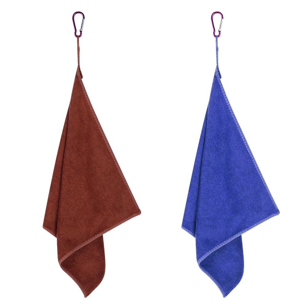 [Màu Sắc Ngẫu Nhiên] Khăn Lau Tay Mềm Mại Thấm Hút Cao Có Khóa Cài Đa Ứng Dụng Cho Hoạt Động Ngoài Trời