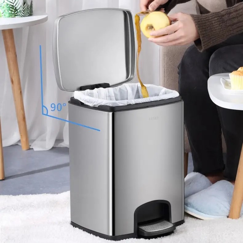 Thùng rác đạp chân CCKO có nắp đậy bật Inox cao cấp CK9934 phòng khách nhà bếp nhiều màu 5L 8L 12L 20L 30L
