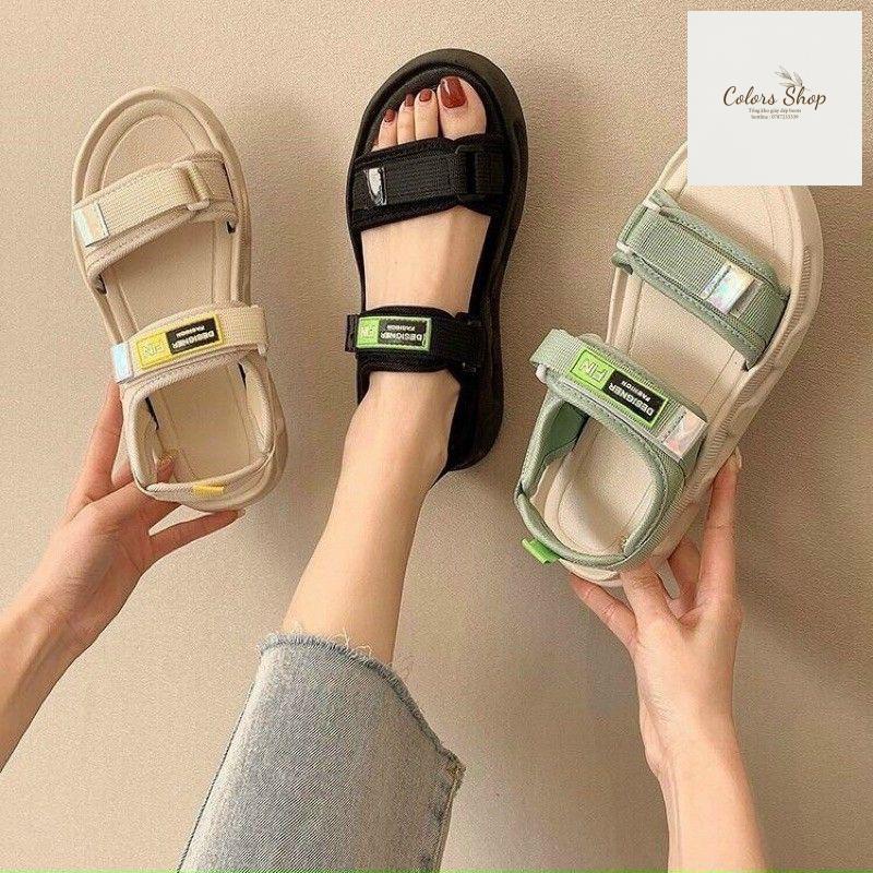 Sandal Nữ Quai Dán Chữ Fin