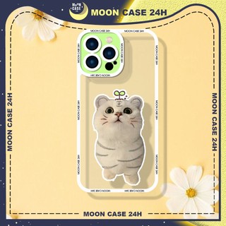 Ốp lưng iphone cạnh vuông Moon Case Hổ mèo cute trong suốt 7/7plus/8/8plus/x/xs/11/12/13/14pro/max/plus/promax