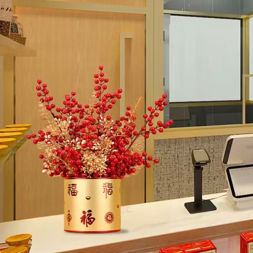 Bình hoa đào đông Trang Trí Nhà Cửa Dịp Năm Mới Thiết Kế Sang trọng Ý nghĩa tốt lành