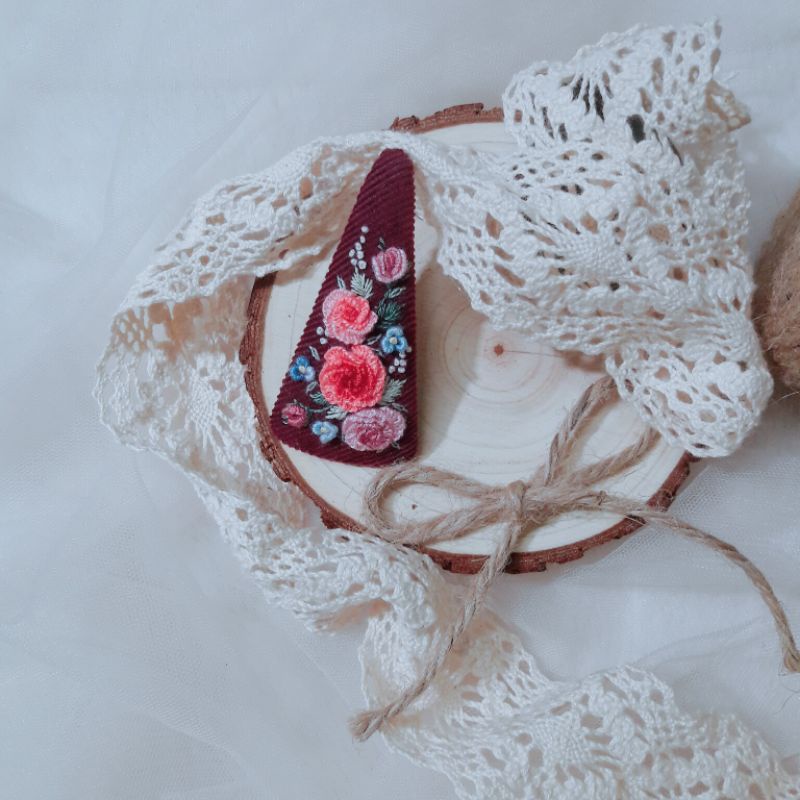Cài tóc/ kẹp tóc thêu tay handmade