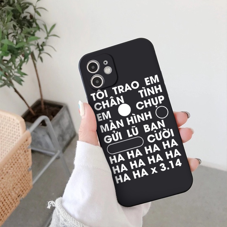 Ốp lưng iphone cạnh vuông câu nói hài hước vui nhộn BVC 6/6splus/7/7plus/8/8plus/x/xr/xs/11/12/13/14/pro/max/plus/