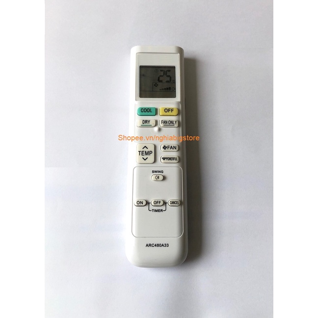 Remote Thay Thế DAIKIN Điều Khiển Máy Lạnh, Điều Hòa FTKC50RVMV,ARC480A33 ARC480A51