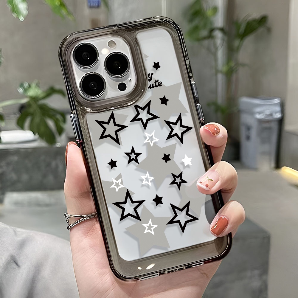 Ốp Điện Thoại Trong Suốt In Hình Vũ Trụ Màu gradient Cho iphone 14ProMax 13 11 12 7Plus X XR XS Max