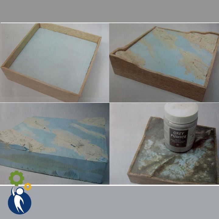 1 Tấm Xốp Làm Địa Hình 20x29x3cm, Vật liệu mô hình kiến trúc