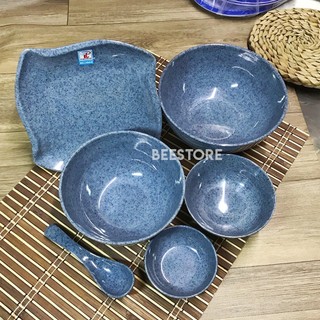 Chén đựng cơm,chè nhựa Melamine vân đá xanh