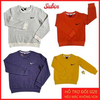 Áo thun cổ tròn dài tay thu đông bé trai thêu Móc size đại