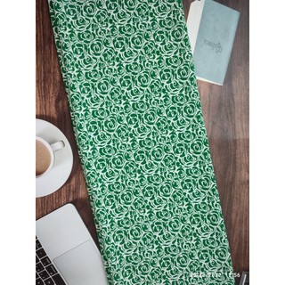 [HCM]2m Vải lụa lạnh hoạ tiết hoa lá nhỏ (3) - lụa Mango chính phẩm