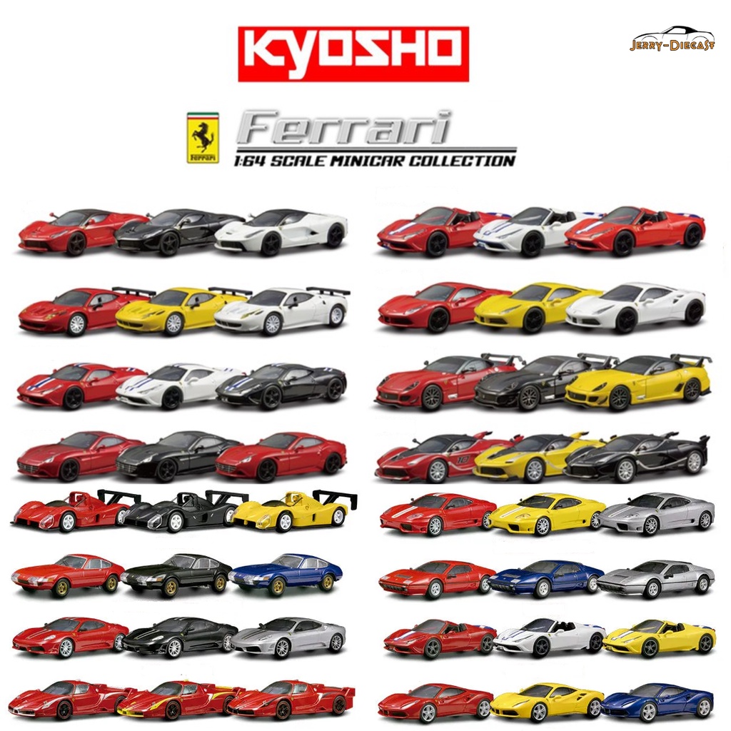 Xe mô hình ô tô - Kyosho Collection Minicar Ferrari tỉ lệ 1/64 các loại siêu xe