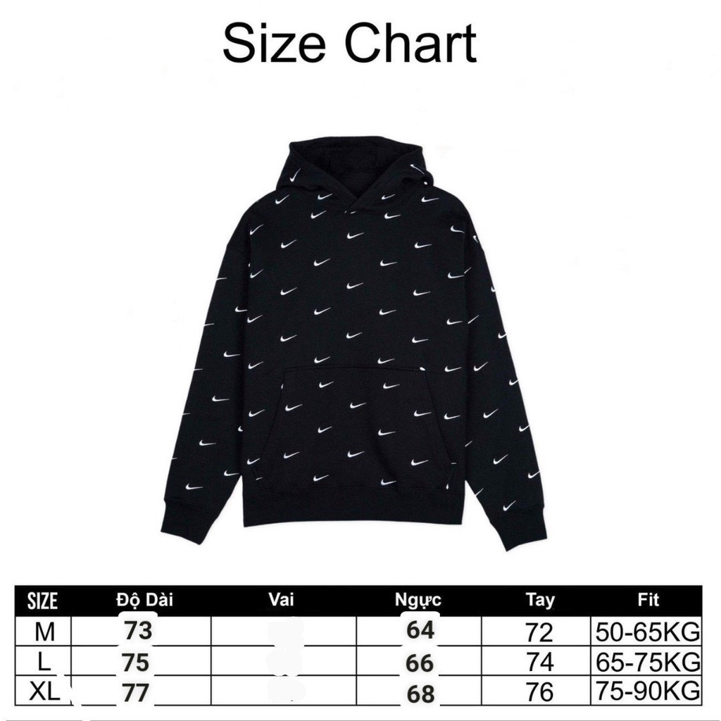 Áo hoodie nike logo thêu chất liệu nỉ bông cao cấp siêu ấm cho cả nam và nữ