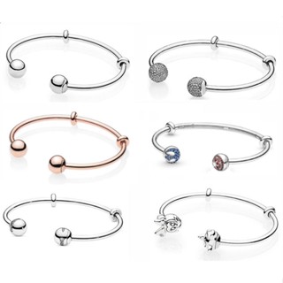 Pandora Vòng Tay Hở Mạ Bạc 925 Thời Trang Cho Nữ