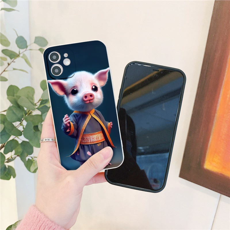 Ốp lưng iphone hình 12 con giáp cực chất dẻo vuông cạnh tuổi Tý Sửu Dần Mão Thìn Tỵ Ngọ Mùi Thân Dậu Tuất Hợi đủ mã 6-14