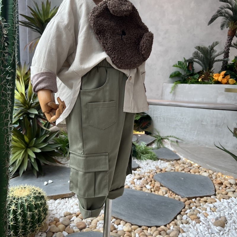 [Mã BMLT35 giảm đến 35K đơn 99K] Quần dài kaki túi hộp cho bé P'ti chou