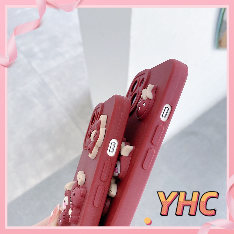 Ốp iphone Hình Hoa Màu Đỏ Đáng Yêu Cho Iphone6 6splus 7 7plus 8plus XR X XS 11 12 Pro max Plus Promax max-063