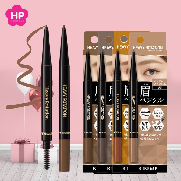 Chì Kẻ Lông Mày Tự Nhiên Lõi Sáp Siêu Mịn Kissme Heroine Eyebrow Pencil (0,09g)