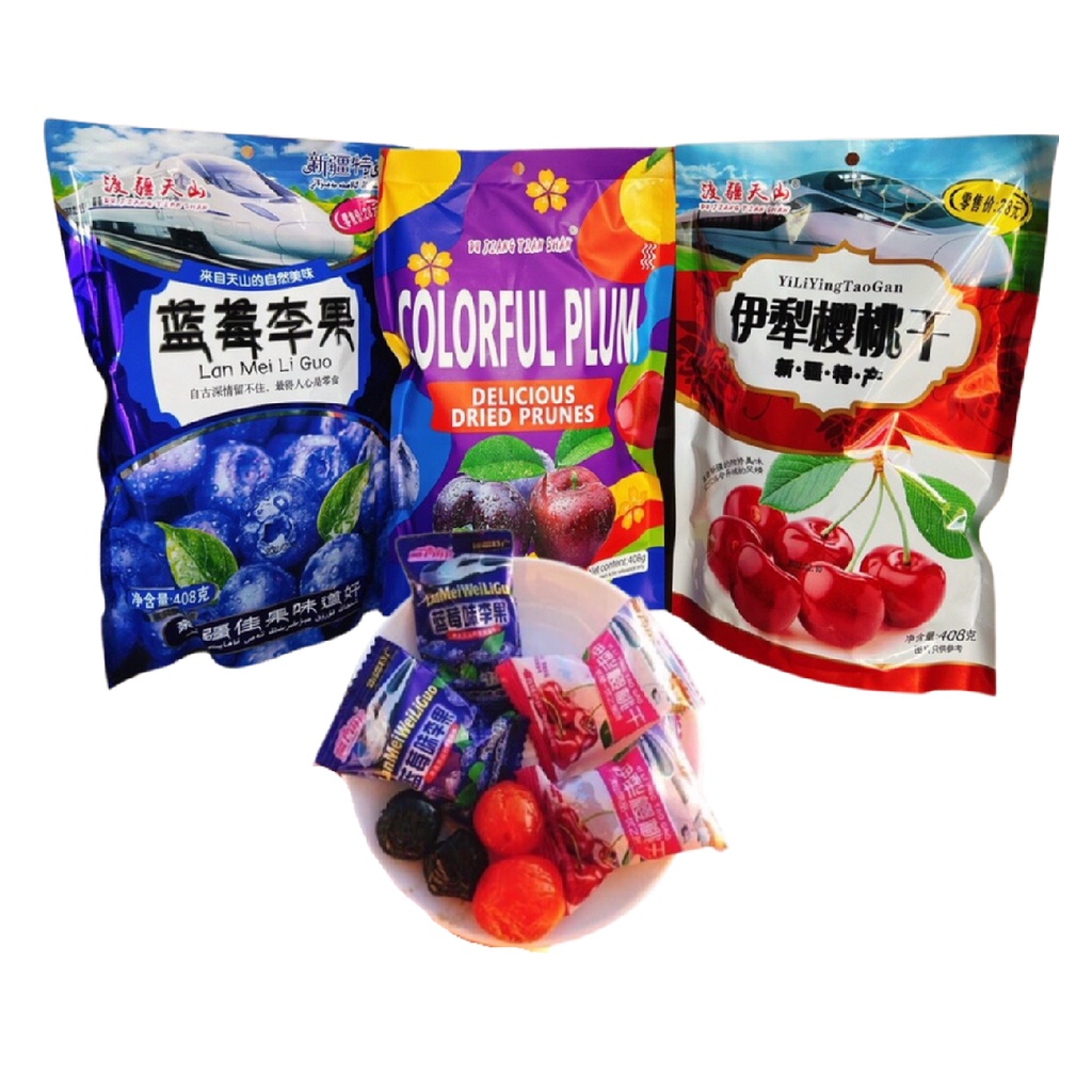 Gói Ô mai việt quất, cherry, thanh mai, mận chua ngọt