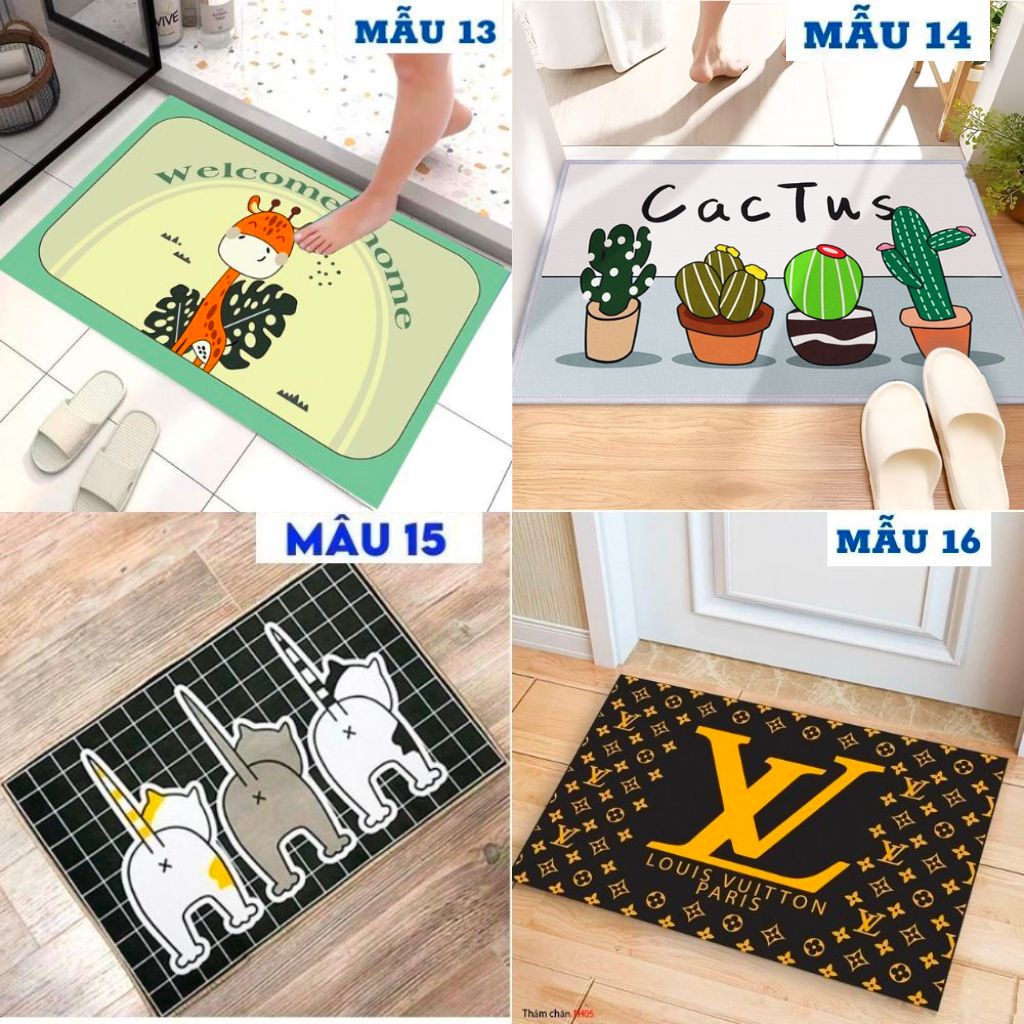 THẢM LAU CHÂN 3D CAO CẤP, CHỐNG TRƠN NHÀ TẮM , NHÀ BẾP 40x60CM