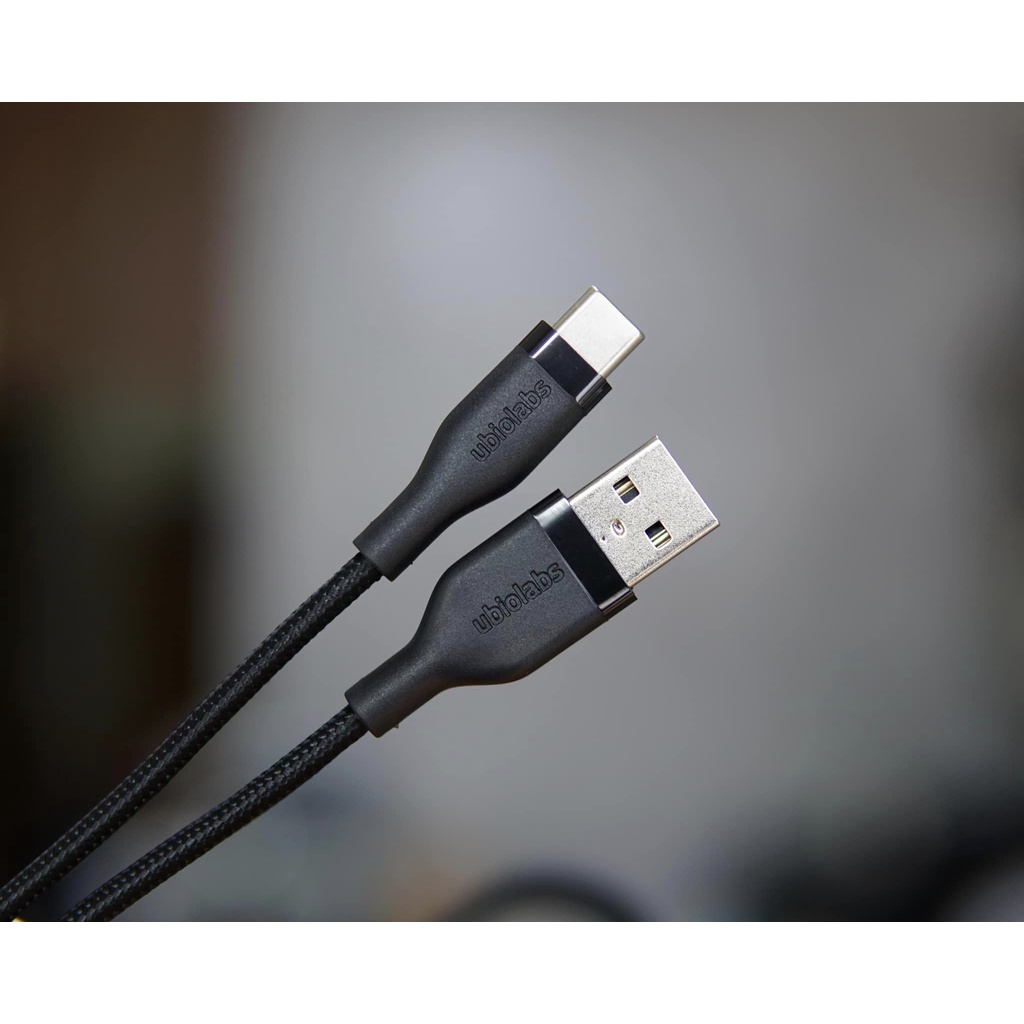 Dây cáp sạc nhanh bọc dù Ubio Labs USB to C dài 1m chính hãng | Bảo hành 6 tháng
