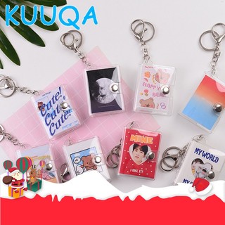 Móc khóa album ảnh mini Kèm 20 Ảnh thiết kế dễ thương dễ mang theo