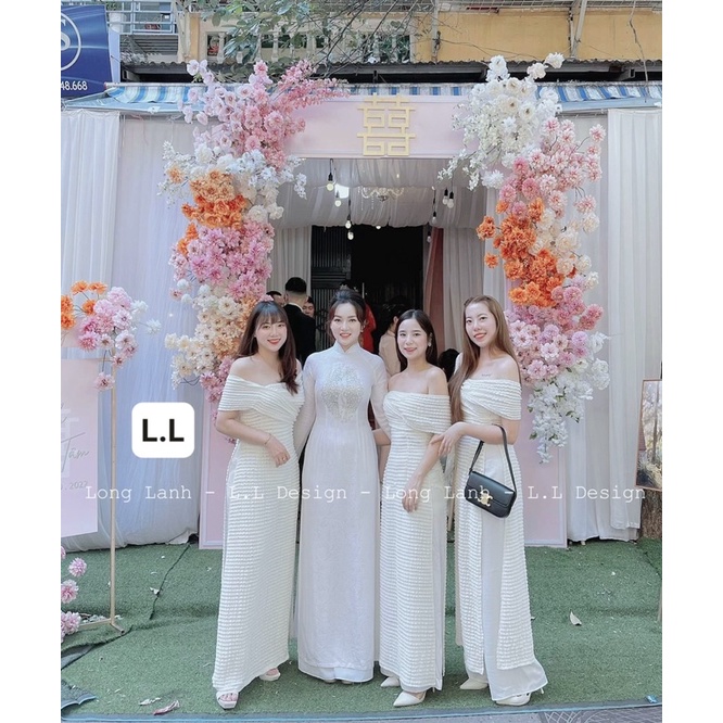 Set áo dài trễ vai (kèm ảnh thật ở cuối)