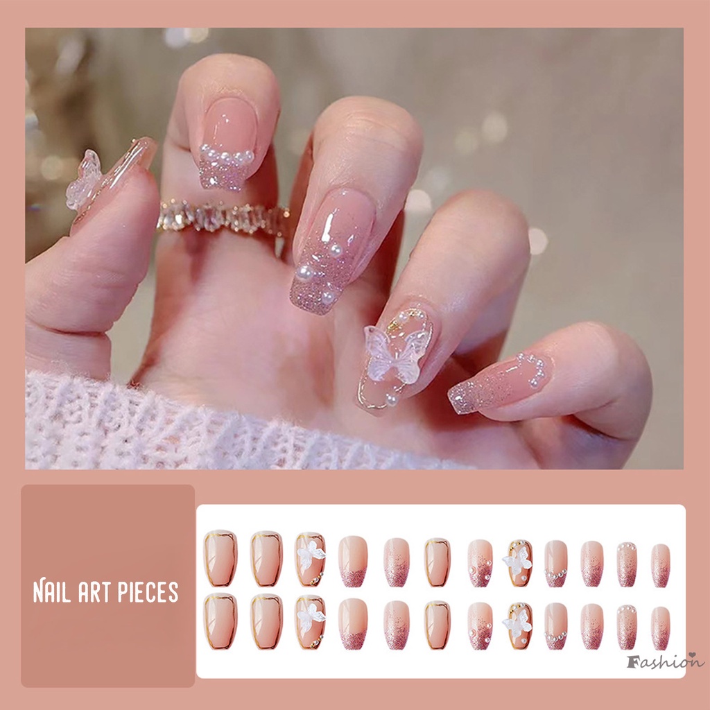 Móng Tay Giả Bằng ABS Màu Hồng Sáng Nhẹ Nhàng Dễ Sử Dụng Cho Mọi Tông Màu Da