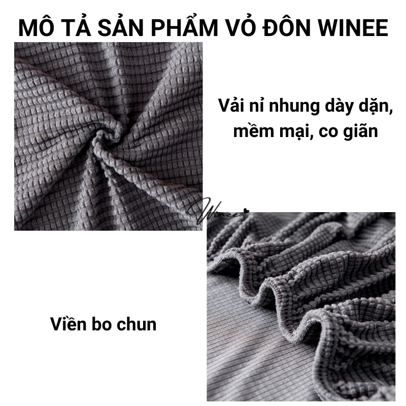 Vỏ đôn vuông, vỏ đôn chữ nhật vải nỉ caro dày dặn mềm mại