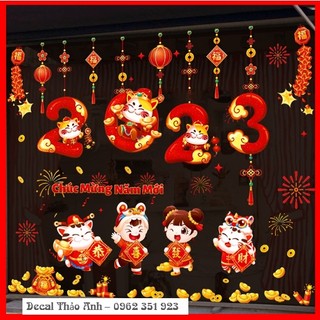 {Decal Trang trí Tết} Decal decor trang trí Tết - Trang trí tường, trang trí cửa kính