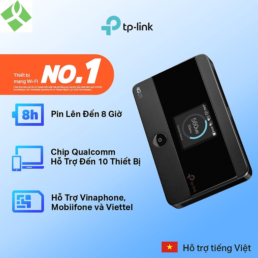 Bộ Phát Wifi Di Động TP-Link M7350 sim 4G LTE 150Mbps - Hàng Chính Hãng