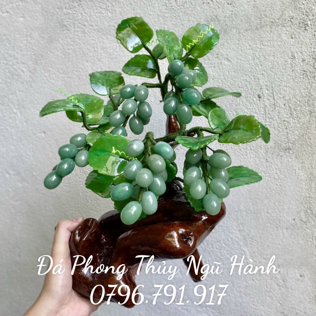 Cây nho phong thủy đá T.A - Cao 30cm, ngang 25cm
