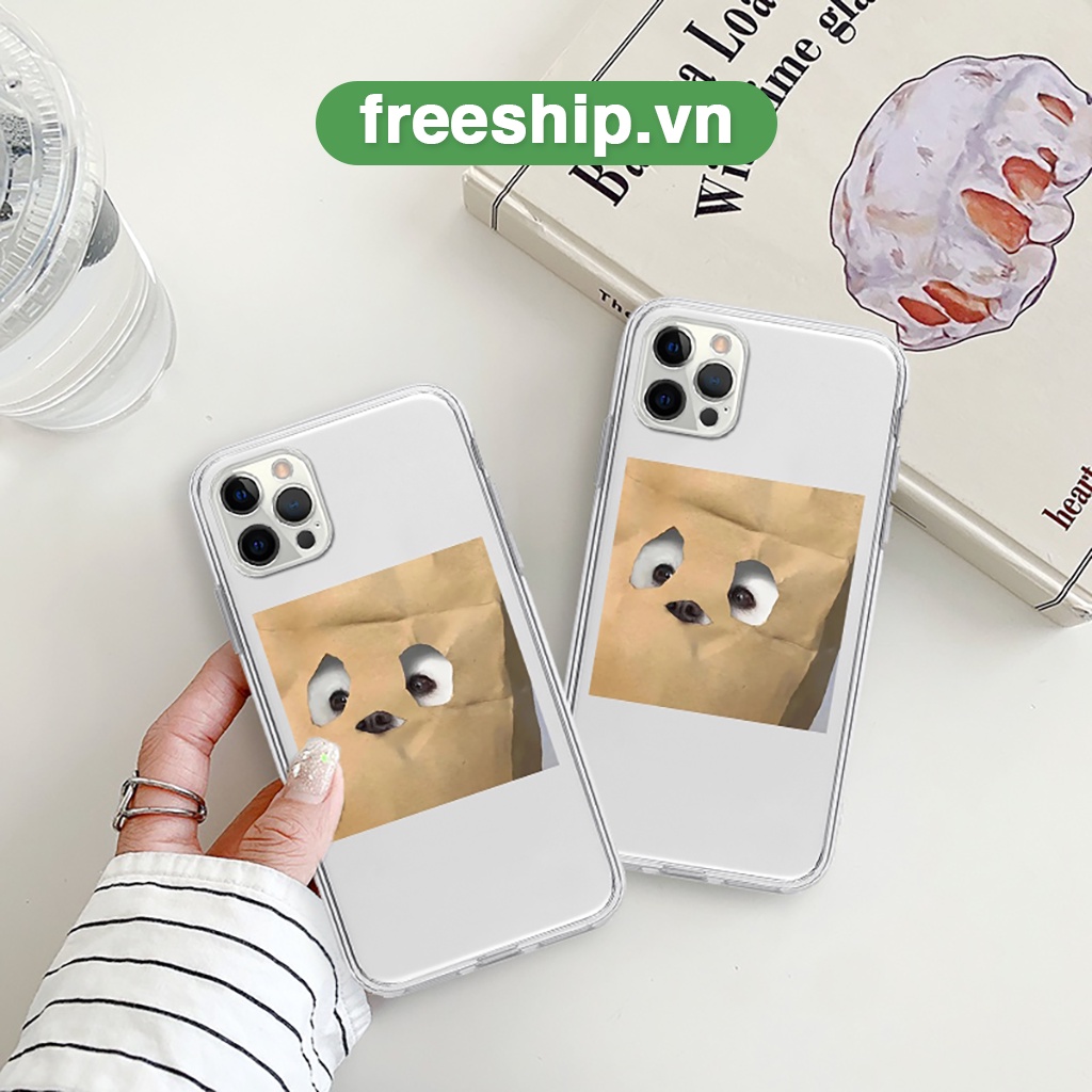 Ốp điện thoại iphone túi giấy cute vuông chống sốc 6/6plus/6s/6splus/7/7plus/8/8plus/x/xr/xs/11/12/13/pro/max/plu