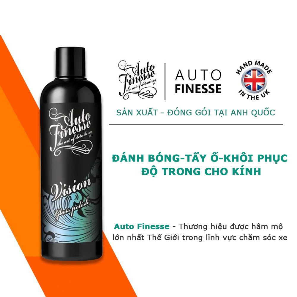 Xóa vết xước, đánh bóng kính, tẩy vệt ố của nước Auto Finesse - VISION 250ML