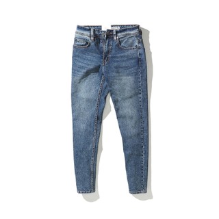 Quần jean nam ống đứng trơn màu xanh 698 đậm from skinny dáng chuẩn